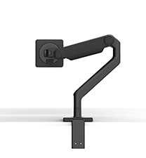 M2.1 MONITORARM MIT 2-TEILIGER KLEMMHALTERUNG UND TISCHFUSS, SCHWARZ MIT SCHWARZER KUNSTSTOFFBLENDE