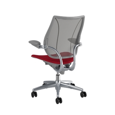 Liberty-Bürostuhl, Rückenlehne in Pinstripe Graphite, Sitzfläche in Oxygen Liberty, poliertes Gestell mit Zierleiste in Silver Picture 3