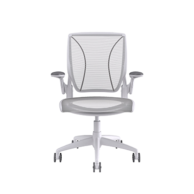 Diffrient World-Stuhl, Rückenlehne in Pinstripe White, Sitzfläche in Pinstripe White Picture 2