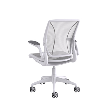 Diffrient World-Stuhl, Rückenlehne in Pinstripe White, Sitzfläche in Pinstripe White Picture 3
