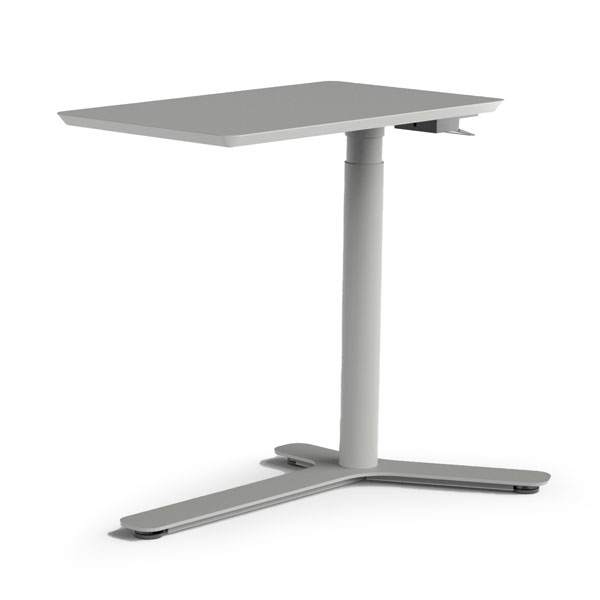 Float Mini, Steingrau – Lackierte Holzplatte, steingrauer Sockel