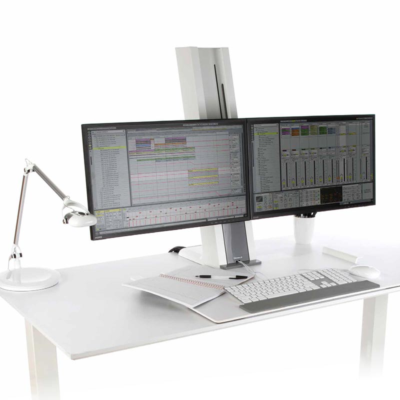 QuickStand: Sit-Stand Monitor-Workstation Konsole