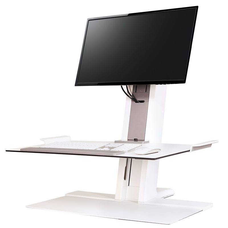 QuickStand: Sit-Stand Monitor-Workstation Konsole