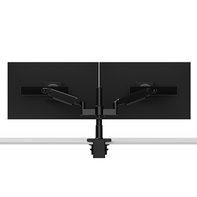 M/Flex M2.1 Doppelmonitorarm mit flexiblen Verbindungen und verschiebbarer Einstellung, 12-Zoll-Ständer, 100 × 100 mm VESA