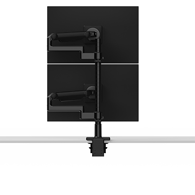 M/Flex M2.1 Klappbarer (einer über den anderen) Doppelmonitorarm mit flexiblen 8-Zoll-Verbindungen, 24-Zoll-Ständer, 100 × 100 mm VESA