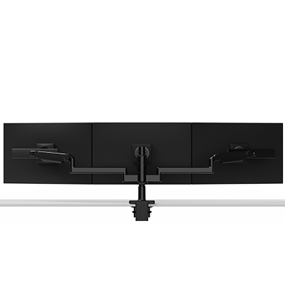 M/Flex M2.1 Dreifach-Monitorarm mit flexiblen 12-Zoll-Verbindungen und verschiebbarer Einstellung, 12-Zoll-Ständer, 100 × 100 mm VESA