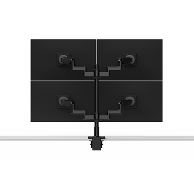 M/Flex M2.1 Klappbarer (zwei über zwei) Vierfach-Monitorarm mit flexiblen 4-Zoll-Verbindungen, 24-Zoll-Ständer, 100 × 100 mm VESA