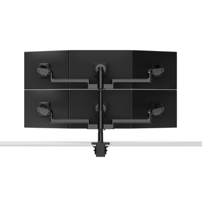 M/Flex M2.1 Klappbarer (drei über drei) Sechsfach-Monitorarm mit flexiblen 12-Zoll-Verbindungen und verschiebbarer Einstellung, 30-Zoll-Ständer, 100 × 100 mm VESA