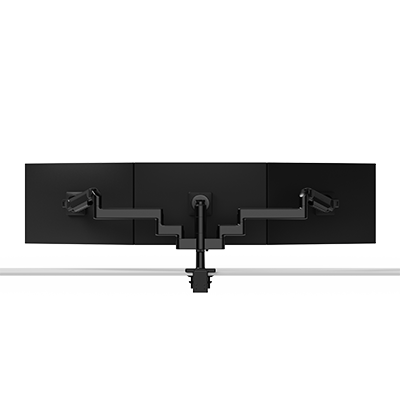 M/Flex M8.1 Dreifach-Monitorarm mit flexiblen 4/12-Zoll-Verbindungen, 12-Zoll-Ständer, 100 × 100 mm VESA