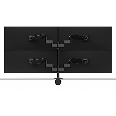 M/Flex M8.1 Klappbarer (zwei über zwei) Vierfach-Monitorarm mit flexiblen 4-Zoll-Verbindungen, 24-Zoll-Ständer, 100 × 100 mm VESA